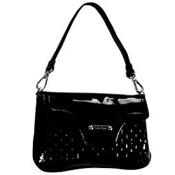 Women's Black/Noir Leather Clutch: Black/Noir Clutch