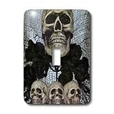 WhiteOaks Halloween Skulls - The Skulls One large skull and three small - Light Switch Covers - single toggle switch