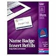 Avery Dennison Name Badge Insert Refills 3 Inch x 4 Inch 300 Badge Name Badges 5392