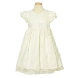 Bonnie Baby Embroidered Special Occasion Dress, Ivory, 24 Months