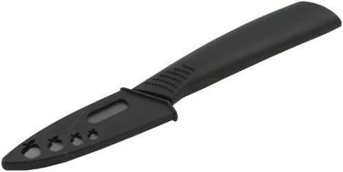 Toponeware CKBKB3S Ceramic Paring Knife with Sheath, 3-Inch, Black