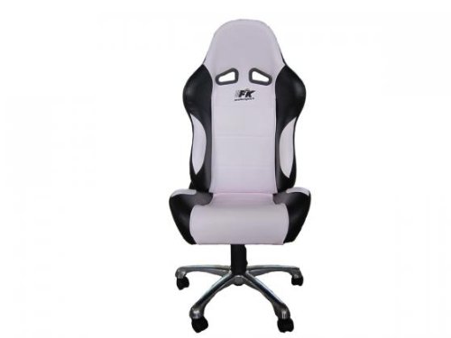 Bürostuhl Sportsitz, Kunstleder schwarz/weiß