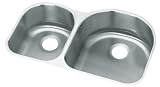 Elkay DXUH3119L Dayton 31-1/4-Inch by 20-Inch Stainless Steel Double Bowl Undermount Kitchen Sink, Satin Finish