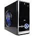 10-Bay ATX Computer Case with 550W PSU & 9.84-Inch Blue LED Fan