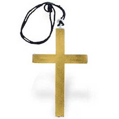 Click here to buy Large Gold Cross Necklace by Peter Alan.