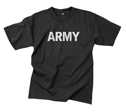 Black Military Physical Training ''Army'' T-Shirt
