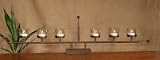 Transistional Iron Centerpiece Mantel Candle Holder