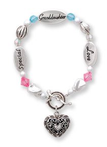 Clearly Charming Granddaughter Silver & Crystal Expressively Yours Bracelet