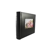Old Town Set of 3 Leather Photo Albums Each Holds 200 Photos - Black