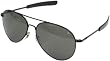 AO American Optical Flight Gear General Series Sunglasses, Black Frame, True Color (Gray) 30518