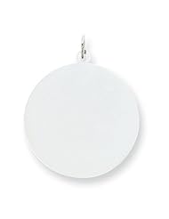 Sterling Silver Engravable Round Disc Charm. Metal Wt- 5.92g