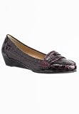 Roamans Plus Size Lani Patent Croc Wedge by Comfortview