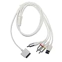 Premium Composite AV Cable + USB Charging Sync Cable for Apple Iphone 3G (Compatible with Firmware Version 2.2), iPhone 8GB, 16GB, iPhone 2G, iPod Nano (3rd / 4th Generation), iPod Touch (1st / 2nd Generation) 8GB, 16GB, 32GB, iPod Classic