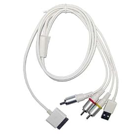 Premium Composite AV Cable + USB Charging Sync Cable for Apple Iphone 3G (Compatible with Firmware Version 2.2), iPhone 8GB, 16GB, iPhone 2G, iPod Nano (3rd / 4th Generation), iPod Touch (1st / 2nd Generation) 8GB, 16GB, 32GB, iPod Classic