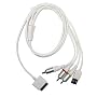 Premium Composite AV Cable + USB Charging Sync Cable for Apple Iphone 3G (Compatible with Firmware Version 2.2), iPhone 8GB, 16GB, iPhone 2G, iPod Nano (3rd / 4th Generation), iPod Touch (1st / 2nd Generation) 8GB, 16GB, 32GB, iPod Classic