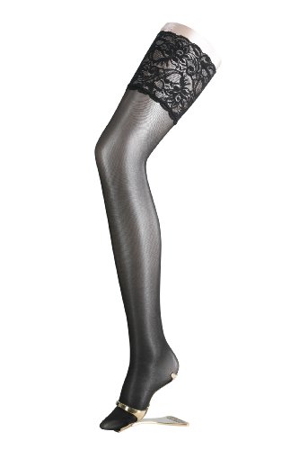 FALKE Seidenglatt 15 Stay up 15 den 41584 Damen Halterlose Str&uuml;mpfe, Gr. 38/ 39 Schwarz (b Preisvergleich