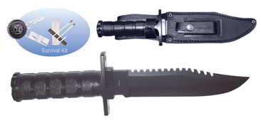 SE KCK086S 12-Inch Stainless Steel Hunting Knife Survival Fishing Kit SE KCK086S 12-Inch Stainless Steel Hunting Knife Survival Fishing Kit