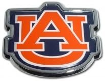 Auburn University Tigers Orange Blue & Chrome Plated Premium Metal Car Truck Motorcycle NCAA College Sports Team Emblem