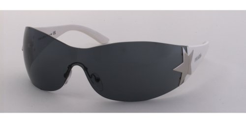 PRADA SUNGLASSES Model: SPR 72G 4AO-1A1 WHITE FRAME COAL LENSES