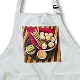 Cuisines, Bread at restaurant, Sao Paulo, Brazil - SA04 DFR0110 - David R. Frazier - Medium Length Apron With Pouch Pockets 22w X 24l