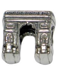 Genuine Zable (TM) Product. 925 Sterling Silver Arc de Triomphe Bead Charm. 100% Satisfaction Guaranteed.
