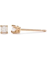 10k White Gold Round Diamond Studs (5/8 cttw, J-K Color, I2-I3 Clarity)