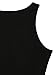 Persun Women's Black Basic Elastic Sleeveless Plain Crop Top
