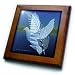 Silverwing - Fractal Dove - Bird Art - 8x8 Framed Tile