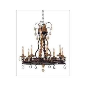 Savoy House 1-1317-8-300 SS2P Vintage Gold with Antique Black Empyrean Crystal 8 Light Pot Rack from