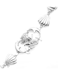Sterling Silver Mermaid & Dolphin Seashell Bracelet