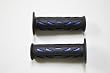 Universal Grips - Black/Blue - Sportbike Motorcycle Grip 125 mm - HONDA CBR 600, F2, F3, F4, F4i, SUZUKI GSXR 600, 750, 1000, 1300, YAMAHA R6, R1, Ninja 250, 500, ZX6R, ZX6RR, ZX7R, ZX7RR, ZX9R, ZX10R, ZX12R, ZX14 Generic
