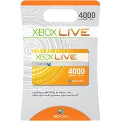 MICROSOFT XBOX 360 4000 XBOX LIVE POINTS *NIC*