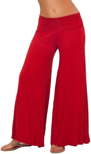 Hot from Hollywood Women's Long Gaucho Boho Flare Elephant Wide Leg Sassy Pants