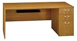 Bush Furniture Quantum 72-Inch Right Credenza with Pedestal, Modern Cherry