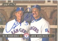 Alex Rodriguez, Texas Rangers, 2003 Donruss Studio Autographed Card