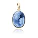 14kt Gold Framed Agate Cameo Mother Holding Baby Pendant