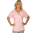 Cherokee Uniforms Contrast Trim Mock Wrap Scrub Top (Assorted Colors, XS-2X)