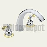 whirlpool tub faucets Delta T2783 CBLHP C Spout Roman Tub/Whirlpool Faucet, Chrome and Polished Brass