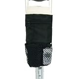 Drive Medical Deluxe Universal Cane / Crutch Nylon Pouch, Black, 10