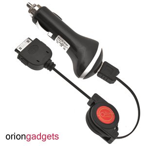 Oriongadgets Retractable Car USB Kit for Apple iPad