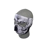 Neoprene Face Mask, Black & White Skull Face