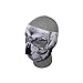 Neoprene Face Mask, Black & White Skull Face