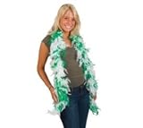 St. Patrick's Day Green/White Feather Boa