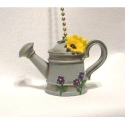 Whimsical Sunflower Watering Can Ceiling Fan Light Pull