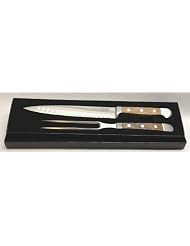 2 pc Carving Set with Olive Wood Handles Viking Professional Cutlery by Viking Professional Cutlery