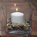 5" Clear Glass Square Vase 5x5x5