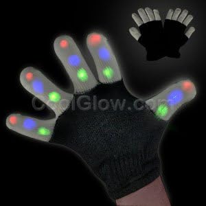 LED XO Fingertip Gloves