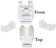 CAT5E, RJ45 Keystone Jack, 110 Style, White Color