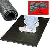 Genuine Joe Anti-Fatigue Mat, Beveled Edge, 2 by 3-Feet, Black