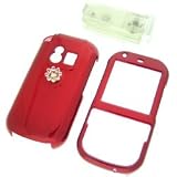 PCMICROSTORE Brand Palm Centro 690 Solid Red Snap-On Case Cover with Removable Swivel Belt Clip